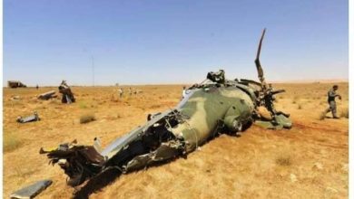 صورة تحطم طائرة عسكرية في تونس