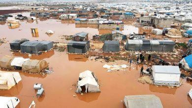 صورة منظمة أممية: 4000 خيمة نزوح متضررة جراء السيول