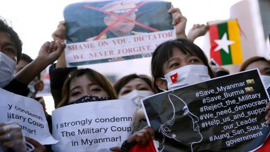 صورة مقتل 100 محتج في ميانمار