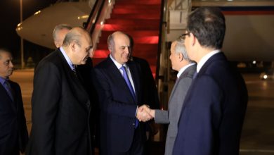 صورة وصول رئيس أبخازيا إلى دمشق