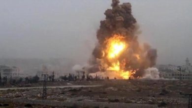 صورة انفجارات قوية تهز غربي إيران