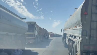 صورة رتل صهاريج لنقل النفط يمتد لأكثر من ستة كيلومترات “القامشلي”